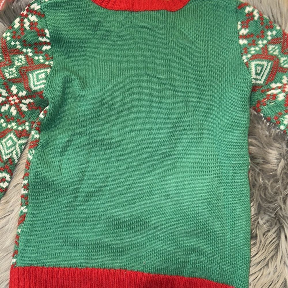 Ugly Christmas sweater with dog. Size Large kids - Picture 4 of 6